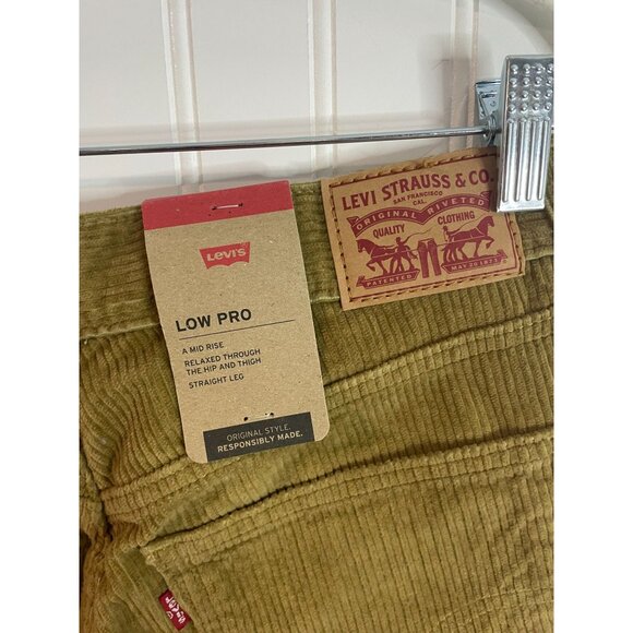 Levi's Low Pro Corduroy Straight Pants Mens 30x30 Irregular Mid-Rise Brown $69 - Picture 7 of 14